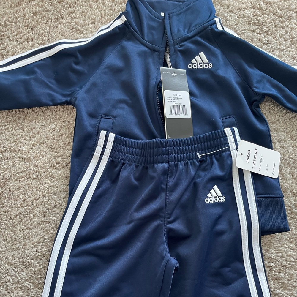 BRAND NEW Adidas Baby Sweatsuit - Blue 9M